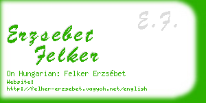 erzsebet felker business card